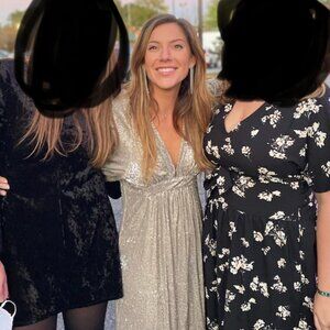 Womens Formal Sequin Gold Dress